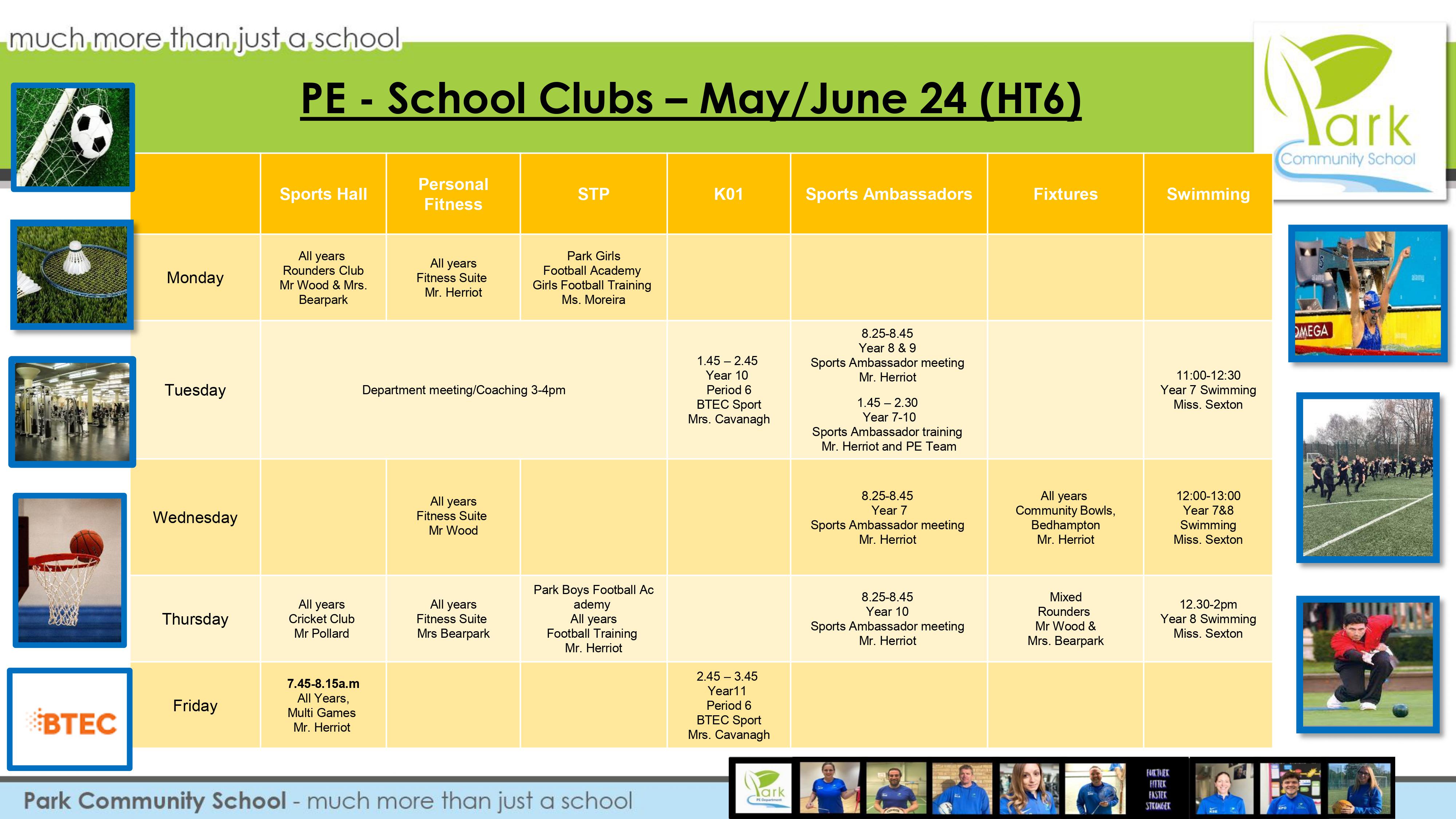 PE After School Clubs